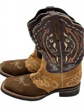 El General 1901 Men's Western Ankle Boots Brown Two-Tone Leather